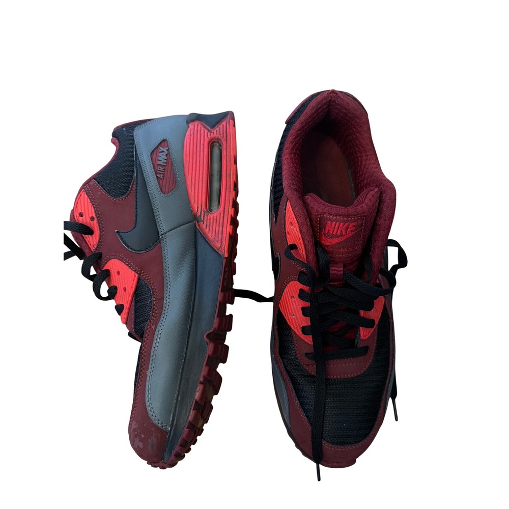 Nike Air Max 90 Essential Night Maroon Bright Crimson 537384-603 Mens 13